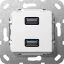 GIRA 568403 USB 3.0 A 2fach Gender Changer rw