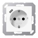 JUNG A1520-18CWW SCHUKO-Steckdose USB Typ C