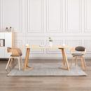 ARDEBO.de - Esszimmerstühle 2 Stk. Bugholz und Taupe Stoff