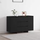 Sideboard mit Schubladen Schwarz 120 x 41 x 75 cm Holzwerkstoff