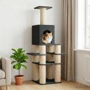 Katzennbaum mit Sisal-Kratzsäulen Dunkelgrau 180 cm