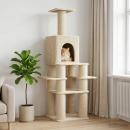 Katzennbaum mit Sisal-Kratzsäulen Creme 180 cm