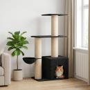 Katzennbaum mit Sisal-Kratzsäulen Dunkelgrau 133 cm