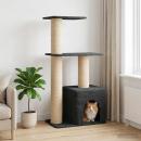 Katzennbaum mit Sisal-Kratzsäulen Dunkelgrau 133 cm
