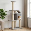 Katzennbaum mit Sisal-Kratzsäulen Hellgrau 183 cm