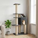Katzennbaum mit Sisal-Kratzsäulen Dunkelgrau 183 cm