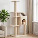 Katzennbaum mit Sisal-Kratzsäulen Creme 183 cm