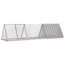 Kaninchenkäfig Grau 302,5 x 80,5 x 71 cm Verzinkter Stahl