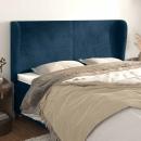 Kopfteil mit Ohren Dunkelblau 183x23x118/128 cm Samt