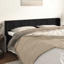 Kopfteil mit Ohren Schwarz 163x16x78/88 cm Samt