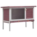 Kaninchenstall 1 Ebene Braun Holz