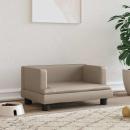 Hundebett Cappuccino-Braun 60x40x30 cm Kunstleder