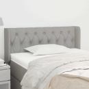 Kopfteil mit Ohren Hellgrau 103x16x78/88 cm Stoff