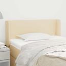 Kopfteil mit Ohren Creme 83x16x78/88 cm Stoff