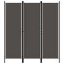 3-tlg. Raumteiler Anthrazit 150x180 cm