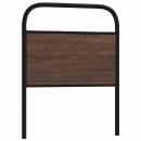 Ersatz-Kopfteil Braun Eichen-Optik 75 cm Stahl und Holzwerkstoff