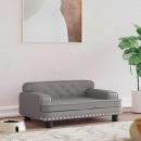 Hundebett Grau 70x45x30 cm Kunstleder