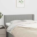 Kopfteil mit Ohren Hellgrau 147x16x78/88 cm Stoff