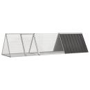 Kaninchenkäfig Anthrazit 302,5x80,5x71 cm Verzinkter Stahl