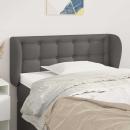 Kopfteil mit Ohren Grau 83x23x78/88 cm Kunstleder