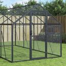 Voliere Anthrazit 1,79x8x1,85 m Aluminium