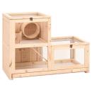 Hamsterkäfig 81x40x60 cm Massivholz Tanne