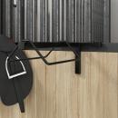 Sattelhalter Wandmontage Schwarz Eisen