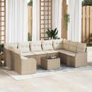 ARDEBO.de - Gartensofa-set Beige Poly-Rattan