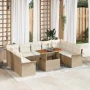 ARDEBO.de - Garten-Sofa-Set mit Kissen 10 pcs Beige und Creme