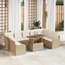 ARDEBO.de - Garten-Sofa-Set mit Kissen 10 pcs Beige und Creme