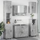 Badezimmermöbel-Set 5 stk. Beton Grau 35 x 30 x 192 cm