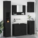 Badezimmermöbel-Set 5 stk. Schwarz 35 x 30 x 192 cm