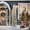 Künstlicher Weihnachtsbaum mit 300 LEDs mit Ständer Grün 210 cm