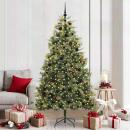Künstlicher klappbarer Weihnachtsbaum mit Tannenzapfen 210 cm