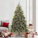 Künstlicher klappbarer Weihnachtsbaum mit Tannenzapfen 210 cm