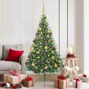 Künstlicher vorbeleuchteter Weihnachtsbaum Grün 180 cm PVC