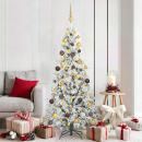 Künstlicher klappbarer Weihnachtsbaum Weiß 180 cm PE und PVC