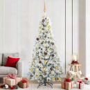 Künstlicher klappbarer Weihnachtsbaum Weiß 210 cm PE und PVC