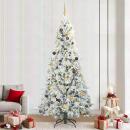 Künstlicher klappbarer Weihnachtsbaum Weiß 240 cm PE und PVC