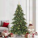 Künstlicher klappbarer Weihnachtsbaum Grün 210 cm PVC und Stahl