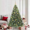 Künstlicher Weihnachtsbaum mit 300 LEDs Grün 180 cm PE und PVC