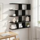 Wandregal Schwarze Eiche 70 x 20 x 100 cm Holzwerkstoff