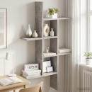 Wandregal Betongrau 61 x 15 x 102 cm Holzwerkstoff