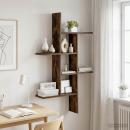 Wandregal Raucheiche 61 x 15 x 102 cm Holzwerkstoff