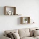 Schweberegale 2 Stk. Sonoma-Eiche 80 x 15 x 30 cm Holzwerkstoff