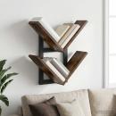 Wandregal Raucheiche 43 x 15 x 47 cm Holzwerkstoff
