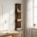 Wandregal Raucheiche 25 x 15 x 100 cm Holzwerkstoff