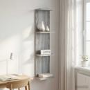 Wandregal Sonoma-Grau 25 x 15 x 100 cm Holzwerkstoff