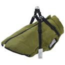 Hundemantel Olivegrün L44 Fleece und Polyester