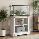 Aquariumständer CORONA Weiß und Braun 60,5 x 30 x 60 cm 150 kg